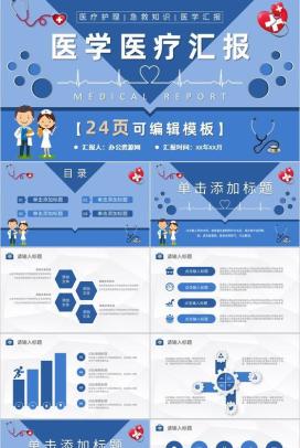 微立体动态医学报告PPT模板