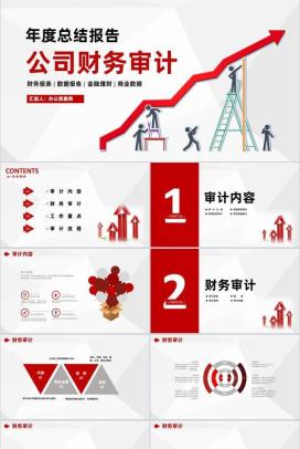 公司经营分析报告审计财务新年工作计划通用PPT模板