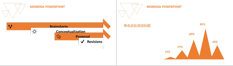 创意三角简约欧美商务汇报总结PPT模板-11
