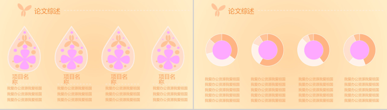 蝶恋花暖系毕业论文答辩PPT模板-4