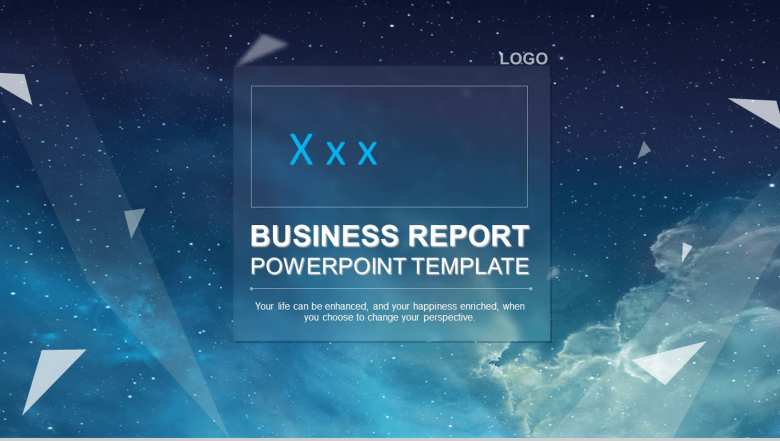 灿烂星空文艺高风格年终总结商务汇报PPT模板-1