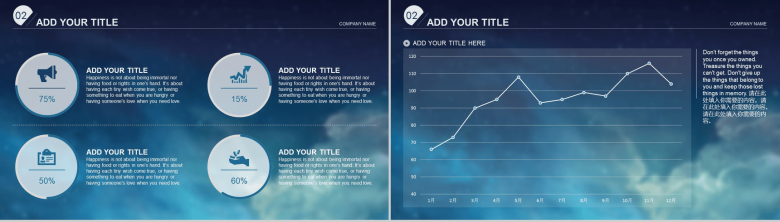 灿烂星空文艺高风格年终总结商务汇报PPT模板-6
