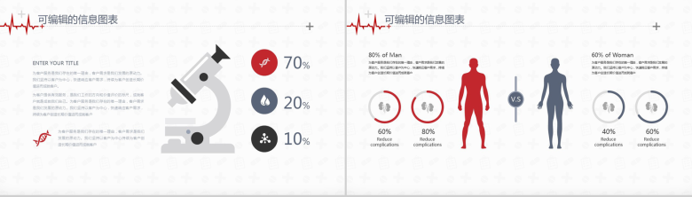 简约创意医疗系统工作报告专用设计PPT模板-8