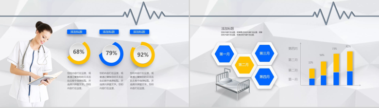 医疗行业工作汇报PPT模板-7