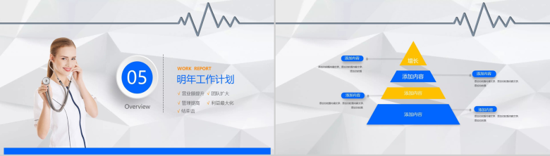 医疗行业工作汇报PPT模板-13