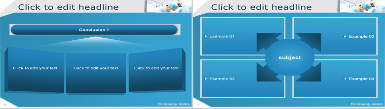 蓝色经典实用医疗PPT模板-4