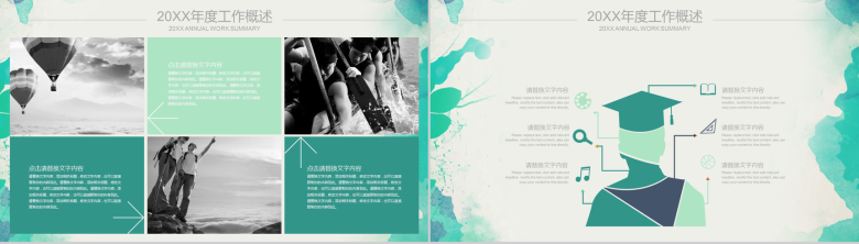 绿色水墨创意教育学术报告培训报告PPT模板-8