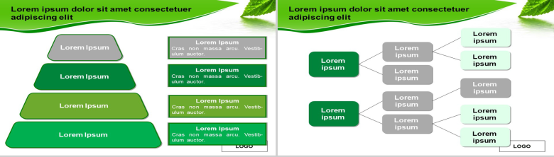 绿色叶子环保商务实用PPT模板-8