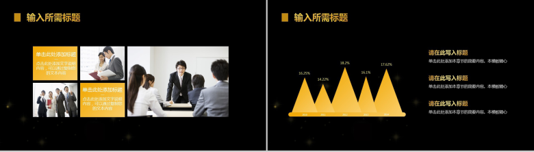 黑金高端简约风年终汇报PPT模板-13