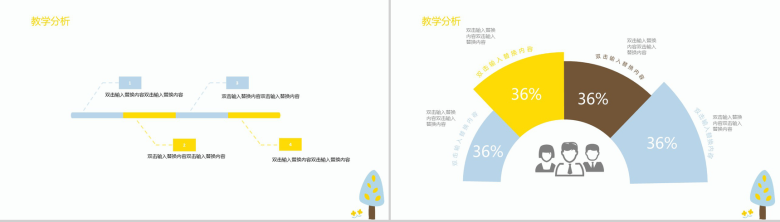 可爱卡通蓝色小象儿童教育PPT模板-3