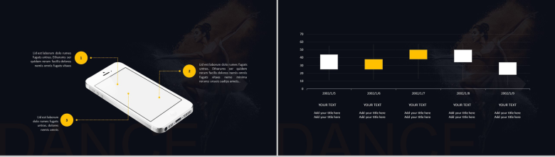 时尚唯美舞蹈艺术动态PPT模板-10