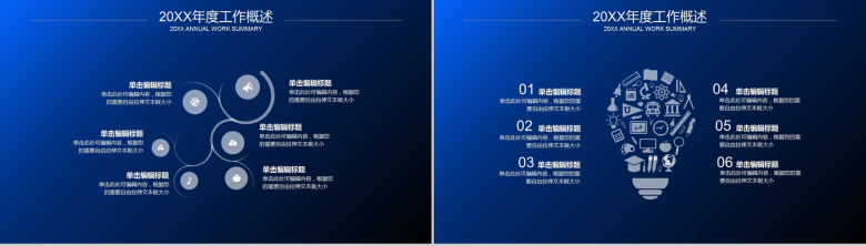 蓝色大气商务科技年度工作总结PPT模板-4