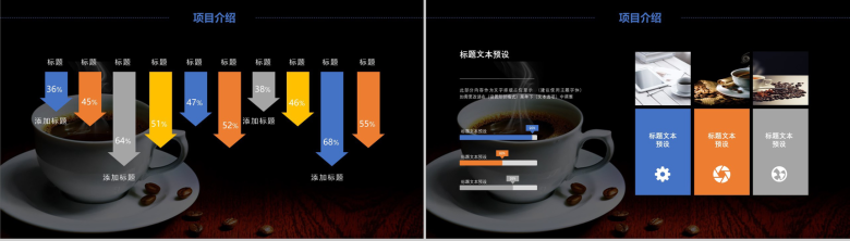 高端商务休闲产品介绍咖啡厅主题演讲推广PPT模板-4