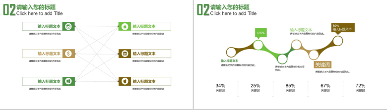 绿色简约环保保护环境爱护地球工作总结PPT模板-7