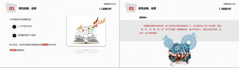 简约大气医院医疗年度工作总结报告PPT模板-6