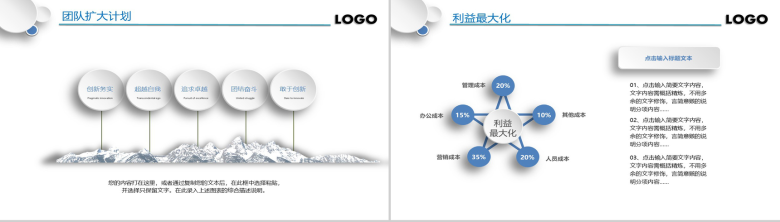 蓝色精致微粒体公司年度总结报告PPT模板-15