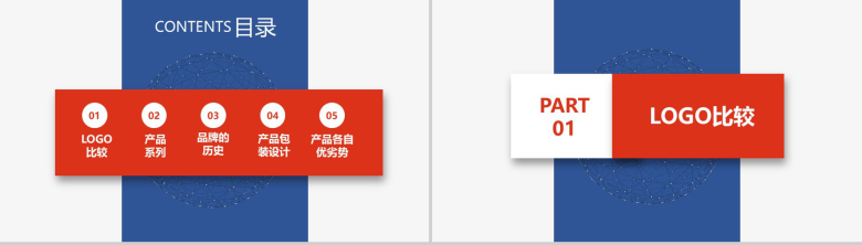 红蓝简约转正述职报告企业宣传产品介绍PPT模板-2