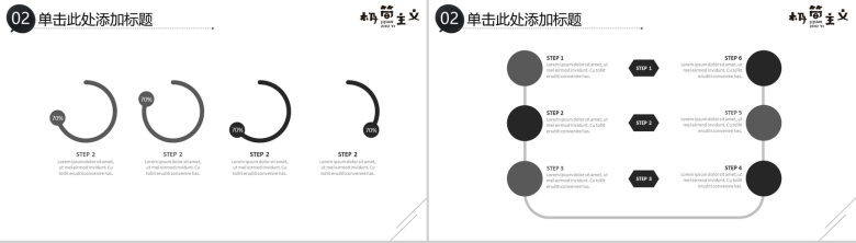 时尚简洁极简主义岗位竞聘年中总结汇报PPT模板-8