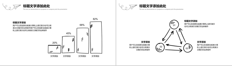 白色简约手绘商务年终工作总结汇报PPT模板-3