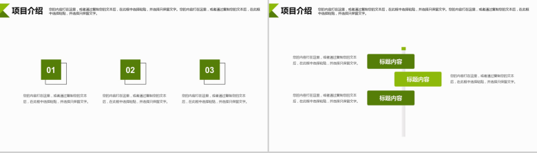 大气商务绿色新能源节能环保项目介绍PPT模板-4