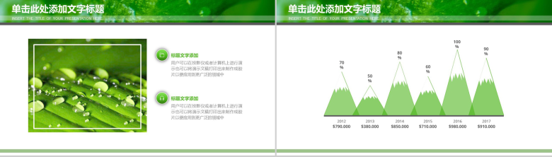 唯美大气绿色大自然环境保护工作总结PPT模板-9