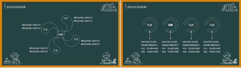 绿色黑板卡通教育教学教师汇报教学演讲PPT模板-8