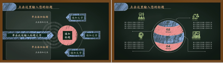 新课程新理念黑板风教育教学培训PPT模板-8