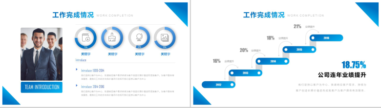 蓝色20XX商务工作总结PPT模板-6