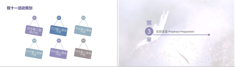 文艺简约清新双十一活动策划PPT模板-6