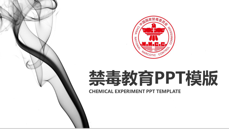 实用大气禁毒教育宣传工作总结汇报PPT模板-1