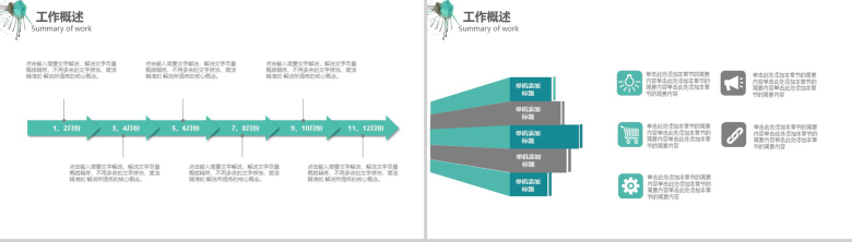 绿色清新水墨画时间管理工作计划总结PPT模板-3