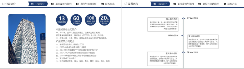 企业商务宣传校园招聘宣讲会PPT模板-3