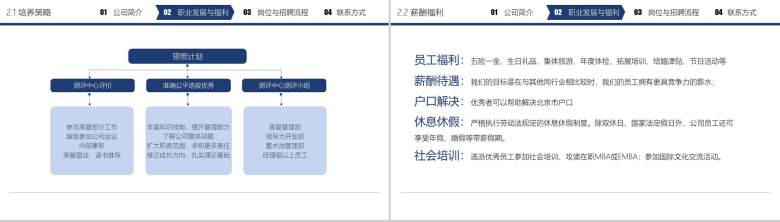 蓝色商务实用公司校园招聘企业宣传方案PPT模板-11