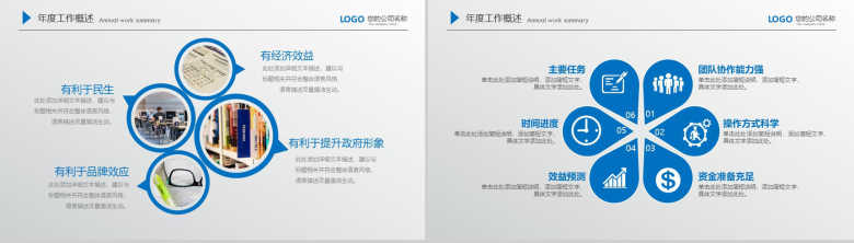 框架完整实用蓝色个人总结工作计划汇报PPT模板-6