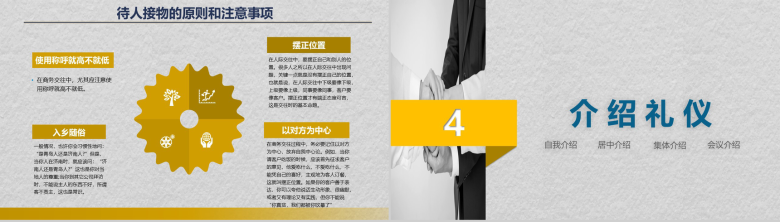 手绘创意实用商务礼仪职场礼仪培训PPT模板-16