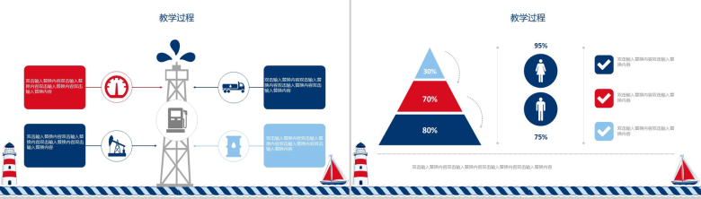 白色简洁大气海洋风教师说课PPT模板-8