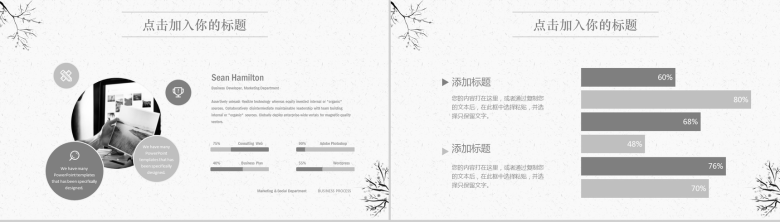 简约纯色通用工作汇报PPT模板-3