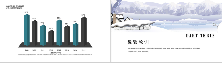 清新淡雅冬至节气年终总结PPT模板-7