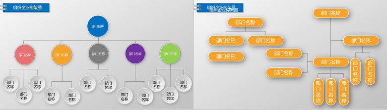 组织结构公司企业组织结构图PPT模板-4