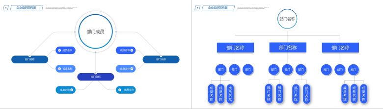 简洁大气企业组织架构图PPT模板-5