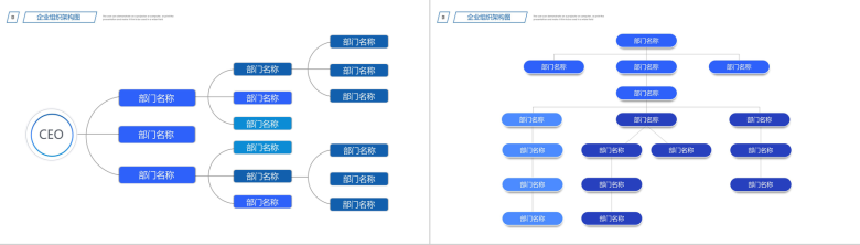 简洁大气企业组织架构图PPT模板-8