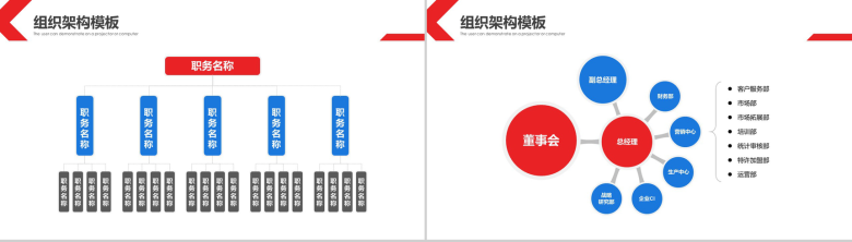 简约通用公司201X组织架构图PPT模板-4