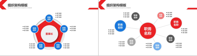 简约通用公司201X组织架构图PPT模板-7