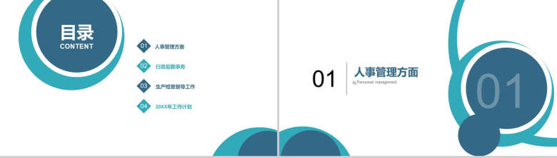 行政人事部工作总结年度汇报PPT模板-2