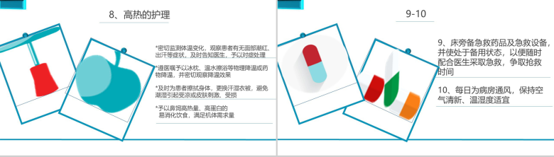 蓝白护理查房专用医疗PPT模板-12