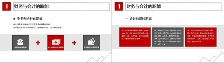 简约红黑白财务知识培训PPT模板-3