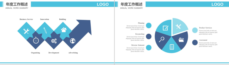 清新简约航空工作汇报PPT模板-2