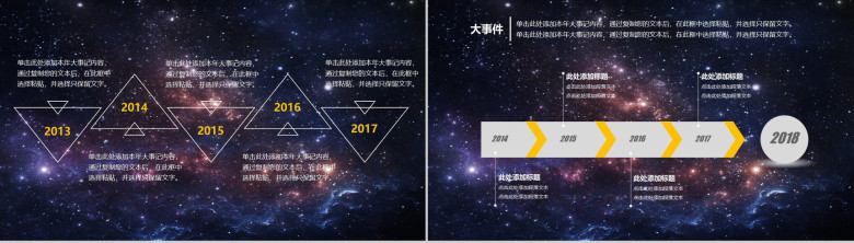 深蓝大气科技感星空企业发展时间轴PPT模板-7