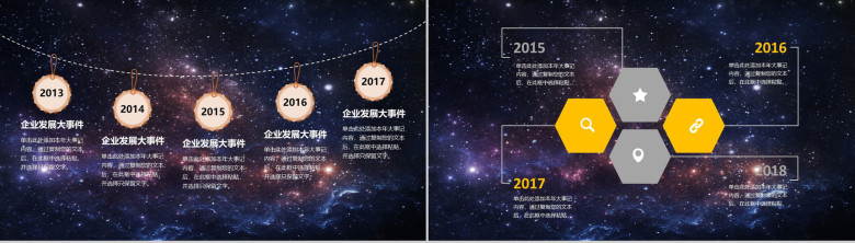 深蓝大气科技感星空企业发展时间轴PPT模板-11