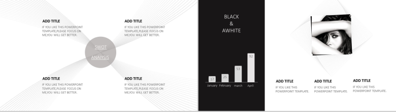 黑白极简配色工作汇报PPT模板-7